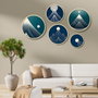 Wallity Yats-33 Conjunto de 5 Cuadros Decorativos Multicolor